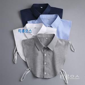 페이크 셔츠 레이어드 넥케이프 목카라 블라우스 케이프 가짜 남성 넥카라 넥타이 티류
