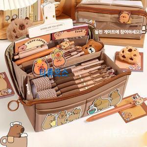 카피바라필통 필기구 스티커 인형 선물 신학기 티류으스