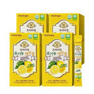비타오리진 프리미엄 유기농 레몬즙, 14포, 4박스