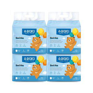 슈퍼대디 리얼씬 팬티형 기저귀 4팩+보드 타포린백 증정