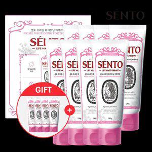 센.토 프라임 화이트닝 미.백케어 치약 퓨어민트향 120g 8개 +미백케어4개