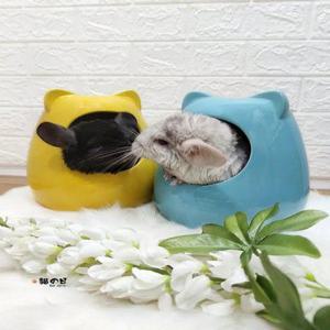 햄스터 세라믹하우스 여름철 은신처 기니피그 토끼 애완동물 친칠라 둥지 하우스 블루