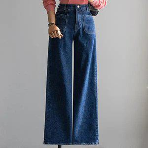 (안나앤모드) jins 일자 와이드 기모데님[데님DDP62]