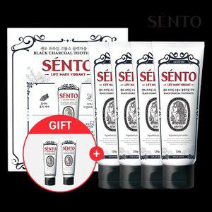 센.토 프라임 고불소 블.랙차콜 스피아민트향 120g 4개 +블랙차콜2개
