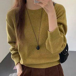 [코코블랑] 심플 베이직 컬러니트(라운드넥,브이넥)