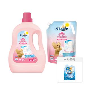 스너글 초고농축 섬유유연제 실내건조 멜로우선샤인 4L, 1개+리필 2.6L, 1개+증정(섬유