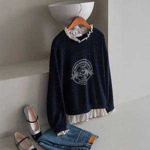 (안나앤플러스) 레이넌 프릴 니트티[티셔츠DYX25] 빅사이즈