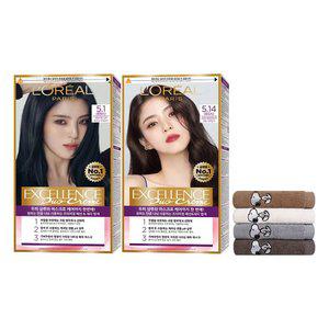 로레알파리 엑셀랑스 듀오 크림 염모제 2개/ 세계1위 염색약/듀오 크림/애쉬 + 스누피