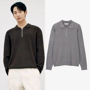 (택가 79,900원)마인드브릿지 두굿_카라하프집업니트 MXKT7127