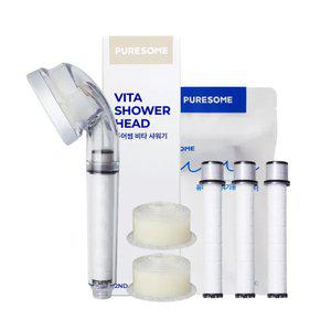 [6개월세트] 비타샤워기+필터1팩+비타필터파우더2개