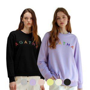 아가타 레인보우 레터링 맨투맨