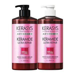 [T감사제 가격 8,950원] 케라시스 케라마이드 극손상 리페어 샴푸 1L + 트리트먼트 1L