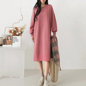 니앨 기모 윈터 베이직 데일리 원피스_BDOP093