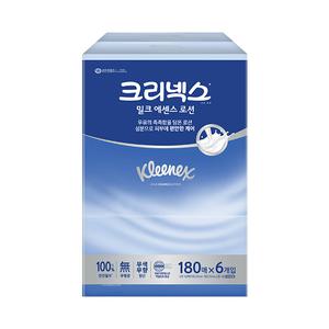 크리넥스 밀크 에센스 로션 미용티슈 2겹, 180매, 6입, 1개