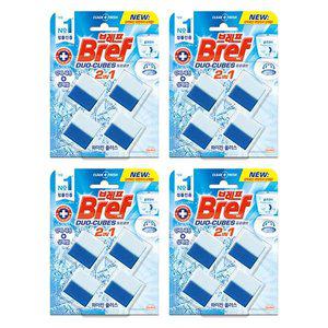 브레프 듀오큐브 변기세정제 하이진 4입, 4개 (총 16개)