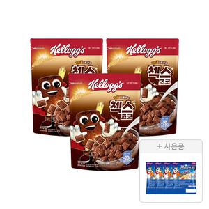 켈로그 오곡 첵스초코 570g, 3개 + 증정(콘푸로스트 30g, 4개)