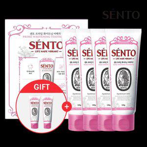 센.토 프라임 화이트닝 미.백케어 치약 퓨어민트향 120g 4개 +미백케어2개