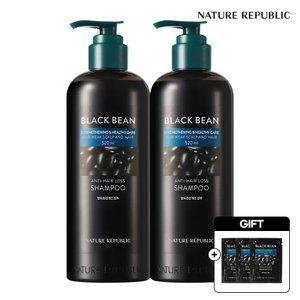 [베스트/네이처리퍼블릭] 30ml 증정! 블랙빈 탈모증상 개선 샴푸 520ml 2개