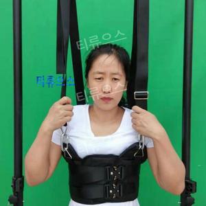 허리 견인 벨트 철봉 스트레칭 헬스 스트랩 밴드 리프팅 티류으스