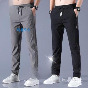 신상 기모 팬츠 데일리 바지 남성 슬림 통바지 일자 통 오버핏 가을과 겨울 스포츠 티