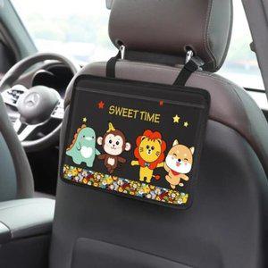 앨오앤지 차량 뒷좌석 밴드형 태블릿 거치대 해피 프렌즈 1개