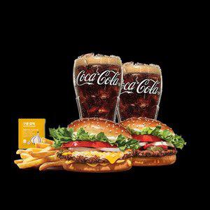 버거킹 콰치와퍼주니어+와퍼주니어+콜라R+콜라R+쉐이킹프라이구운갈릭