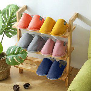 [1개+1개] 코듀로이 퍼 슬리퍼 실내화 사무실 방한 털 슬리퍼