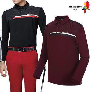 (남성)도트 배색 카라 티셔츠_MMM3TS62