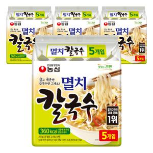 농심 멸치칼국수, 98g, 20개
