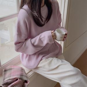 [제작/빅사이즈]이블렛 미뉴덴 베이직 라운드 니트 제이스타일