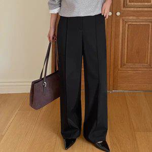 [제작/빅사이즈]이블렛 벤레티 뒷밴딩 핀턱 세미와이드 슬랙스 제이스타일