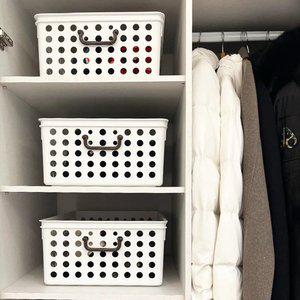 붙박이장 옷장정리 송송 옷정리함 4P 바구니형 리빙박스 수납정리함 수납박스 보관함