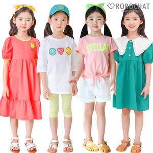 [로로샤] 여아 아동 유아 키즈 남아 여름 티셔츠 상하복 원피스 팬츠 아우터 레깅스 등