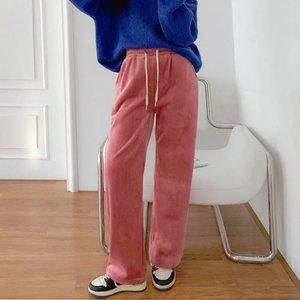 벨리 코듀로이 융기모 와이드팬츠 4color / 남녀공용 빅사이즈 F, XL 융털 양털 겨울