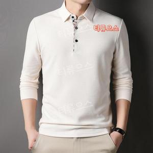 남성 긴팔 와플 피케 카라 티셔츠 기능성 골프상의 티류으스