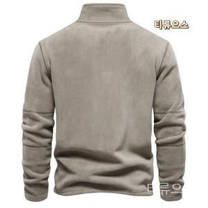 가을겨울 신상 골프 남성 스웨이드 후드 하이넥 반집업 긴팔 기모 가을 상의 티류으스