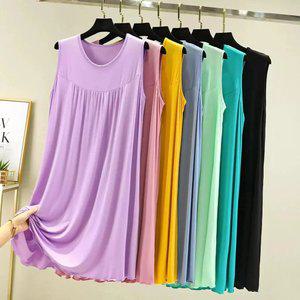 냉감 임산부 조리원 아줌마 찰랑 빅사이즈 나시원피스잠옷 모달 잠옷 냉장고