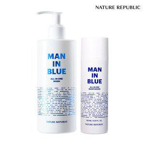 [네이처리퍼블릭/2종] 맨 인 블루 올인원 워시 +모이스처라이저