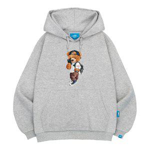 엘라모 기모H 캠퍼스베어 후드티 남녀공용 빅사이즈 M~4XL