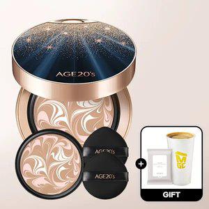 (40%+7%묶음할인/커피쿠폰+클렌징티슈)에이지투웨니스 블랙 골드 팩트 본품+리필