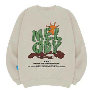 엘라모 기모M 멜로디 맨투맨 남녀공용 빅사이즈 S~4XL