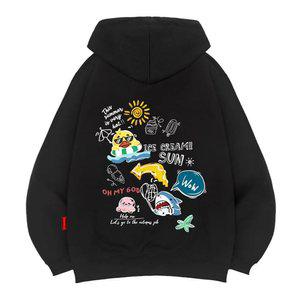 엘라모 3H 썬-아이스크림 후드티 남녀공용 빅사이즈 M~4XL