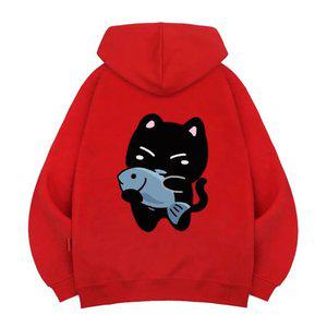 엘라모 3H 피쉬앤캣 후드티 남녀공용 빅사이즈 M~4XL