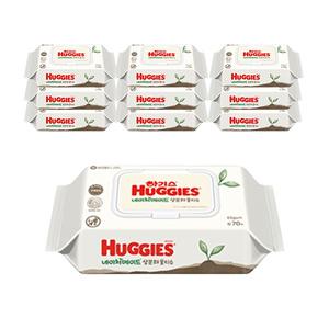 하기스 네이처메이드 생분해물티슈, 캡형, 70매, 10입, 1개