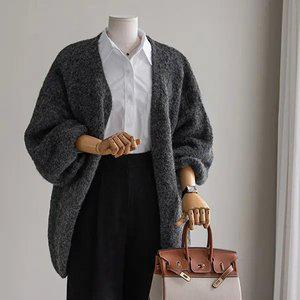 (안나앤플러스) 데인 오픈 울 가디건[가디건DDB72] 빅사이즈