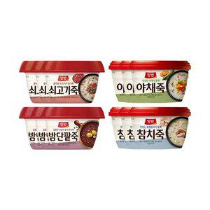 동원 양반 쇠고기죽 287.5g+야채죽 287.5g+밤단팥죽 285g+참치죽 287.5g 각 3개 (총12