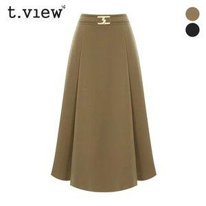 [티뷰] 버클밴딩A라인롱기모스커트_V5D-CSK001
