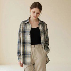 [샐리] 클래식루즈핏체크셔츠_I5C-CSH005