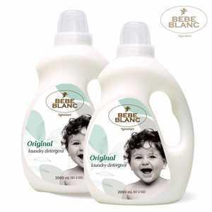 베베블랑 시그니처 민감 피부 전용 신생아 아기 세탁 세제 무향 용기형 2L 2개세트(+십