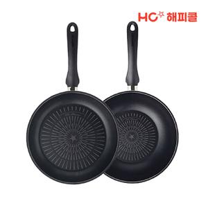 HC해피콜 티타늄 IH 인덕션 후라이팬 2종세트 (팬28cm+웍28cm)